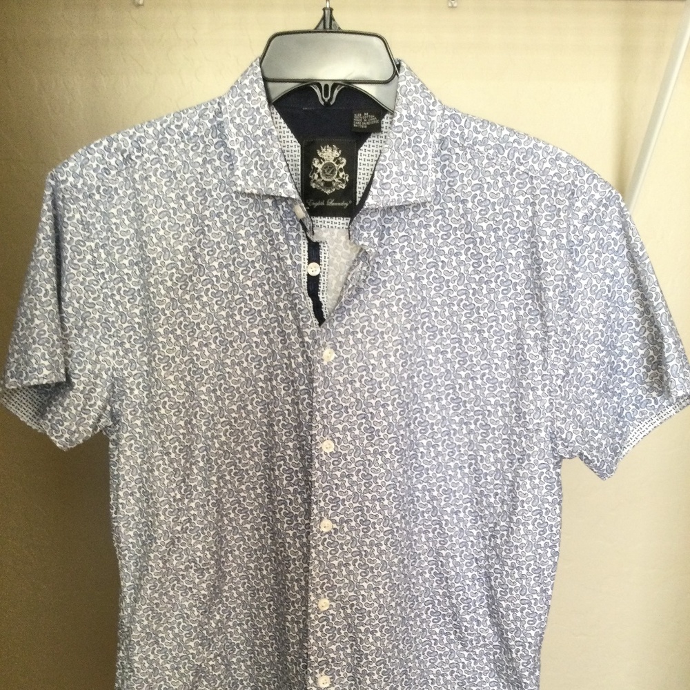 English Laundry paisley button down shirt